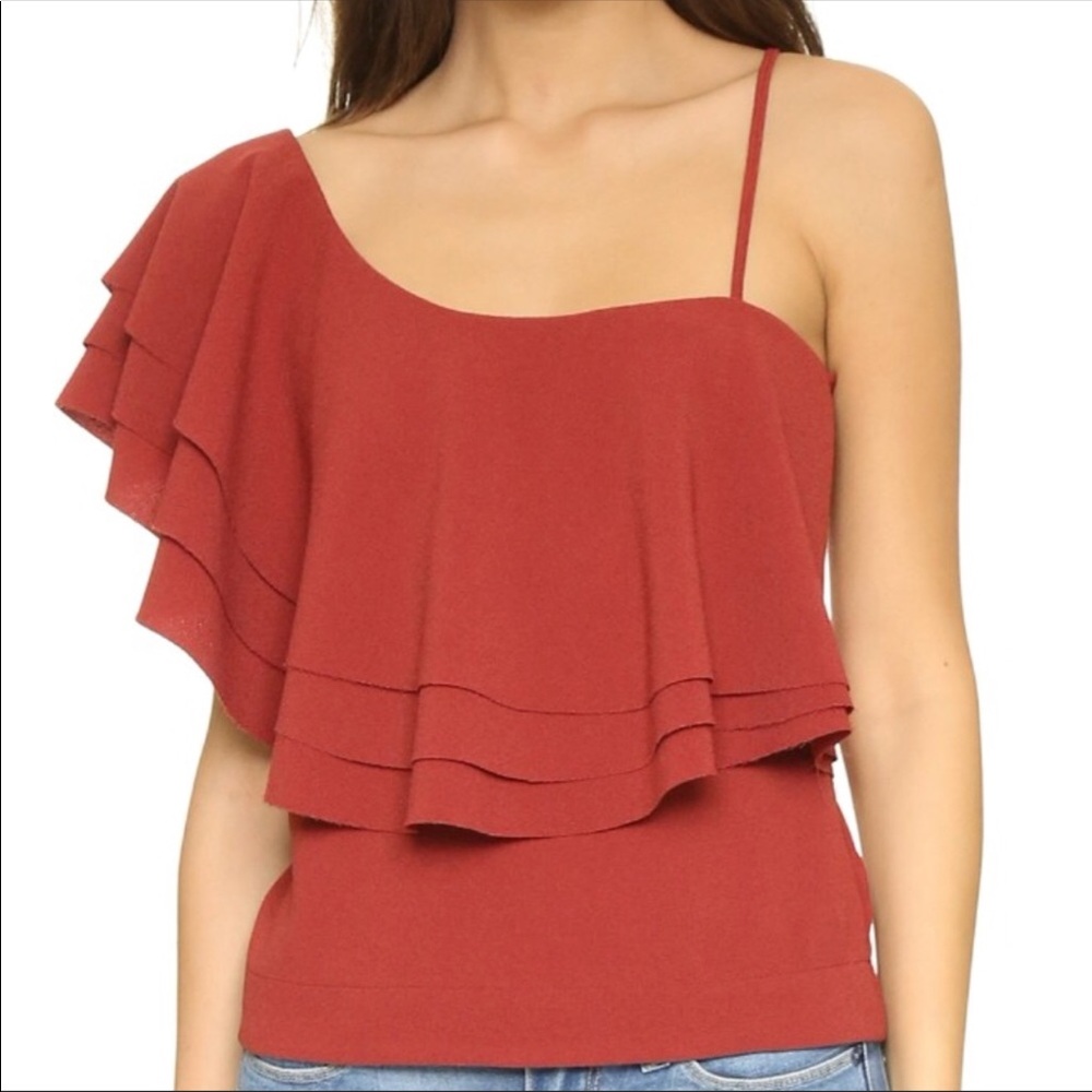 Designers Remix One Shoulder Frill Top